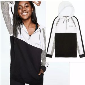 Victoria's Secret PINK Half Zip Hooded Sweatshirt